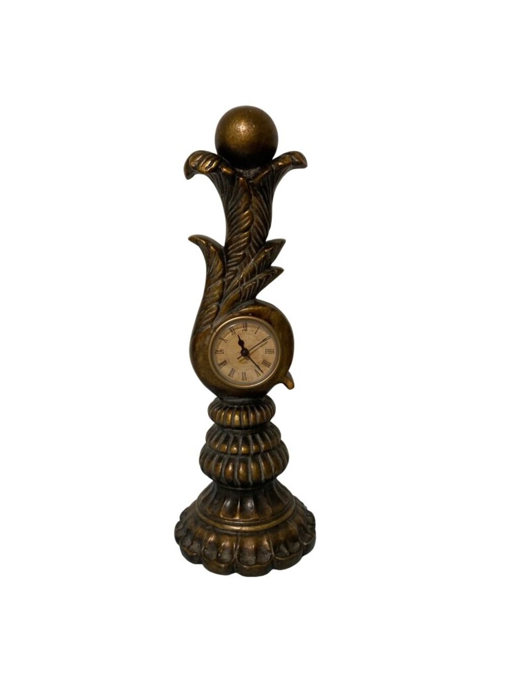 Vintage Ornate Table Clock With Roman Numerals